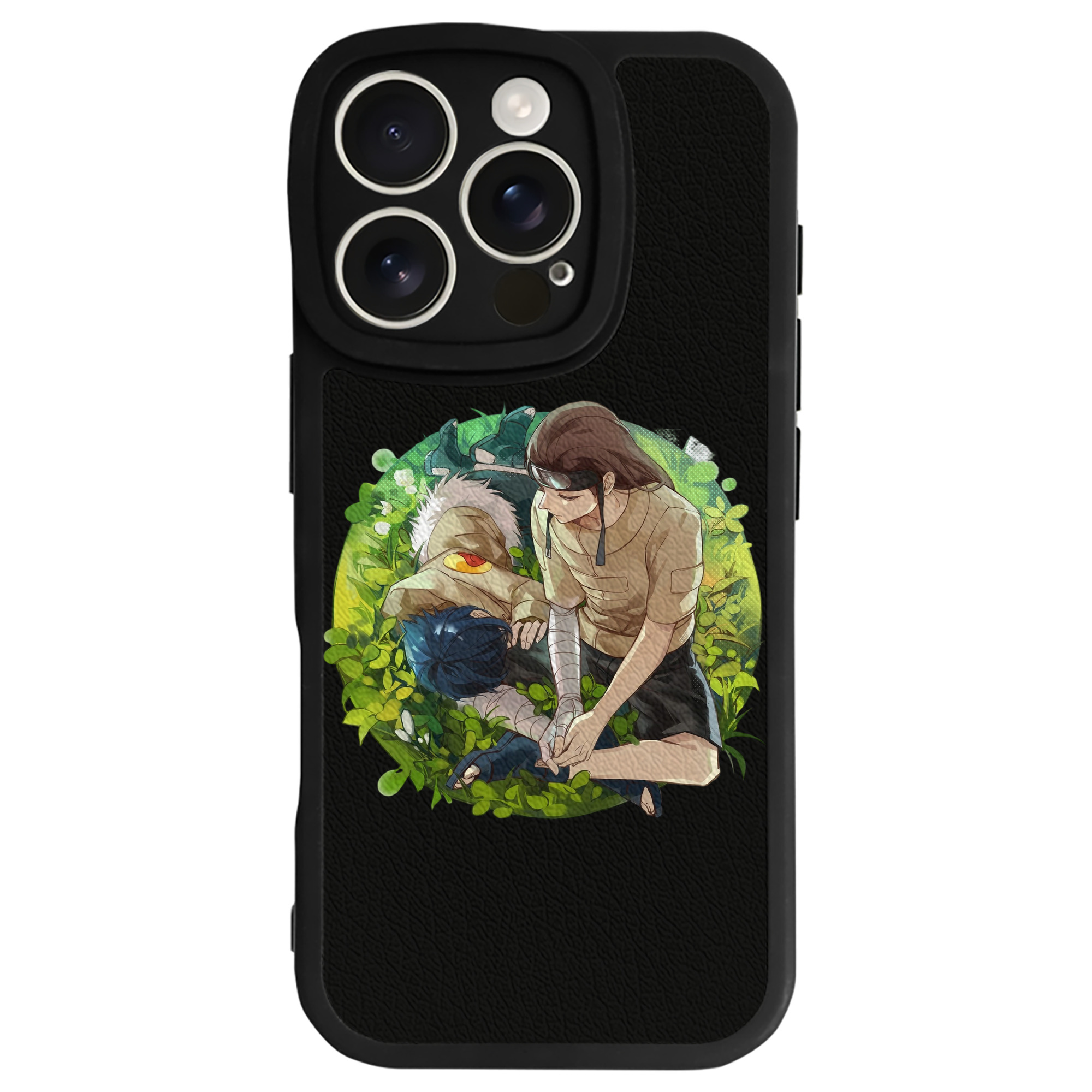 （画像用） NARUTO -ナルト- 日向ネジ Hyūga Neji 【iPhone 16シリーズ対応】シリコンスマホケース（レザー調） 材質：シリコン